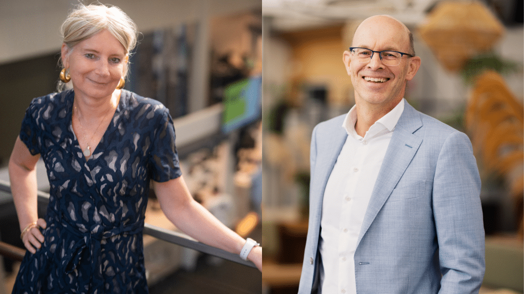 Gecombineerde portretfoto's, links Petra Ramakers, rechts René van Kuilenburg