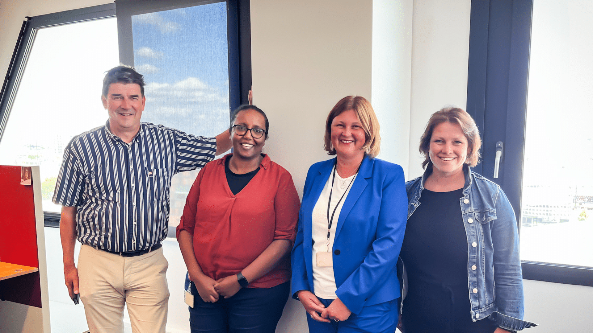 De vier medewerkers die geïnterviewd zijn over de livegang van KISS in Utrecht