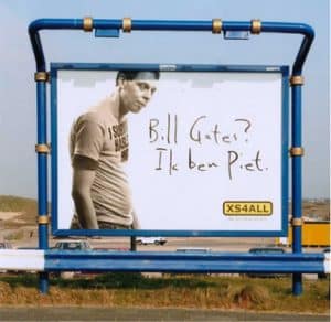 Pyt in een XS4ALL-reclame uit 2003